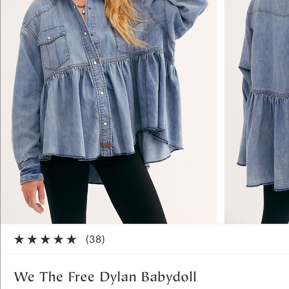 Free People Chambray Top